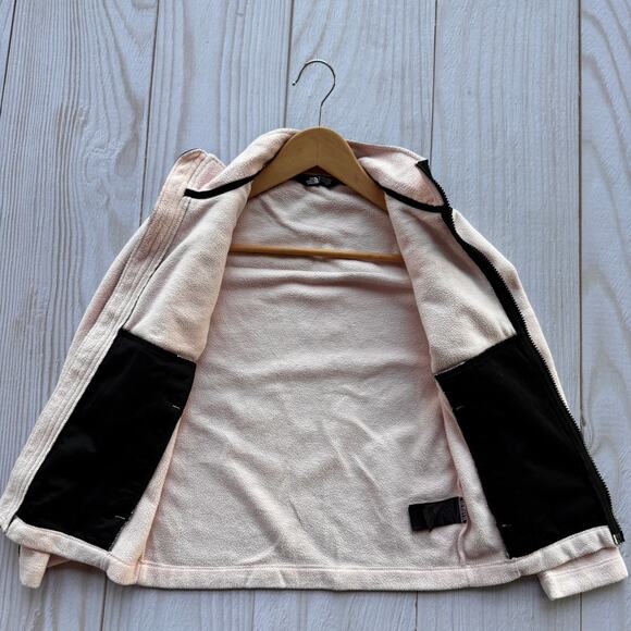 The North Face Denali Fleece Girls Youth S 7-8 Full Zip Jacket Pink/Black - Picture 8 of 10
